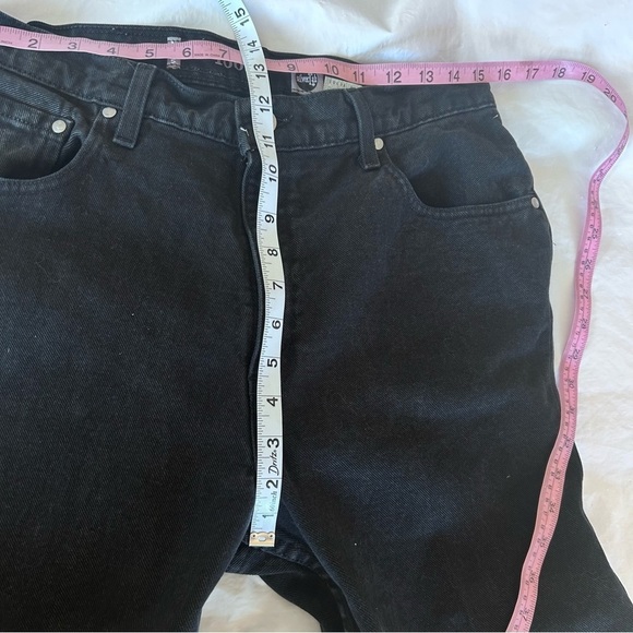 LEVI’S SILVERTAB VTG 90s Loose Black Cotton Rigid Crop Black 30x25 USA - Picture 10 of 14
